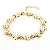 Fashion Heart Shape Copper Plating Zircon Bracelets main image 2