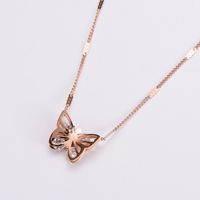 Stainless Steel 18K Gold Plated Fashion Diamond Butterfly Rhinestones main image 2