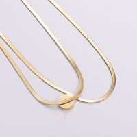 Women's Fashion Round Titanium Steel Necklace Plating Stainless Steel Necklaces main image 3