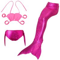 Cute New Style Children's Mermaid Tail Swimsuit Three-piece Suit sku image 21