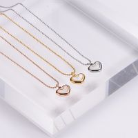 Stainless Steel 18K Gold Plated Plating Inlay Heart Shell main image 3