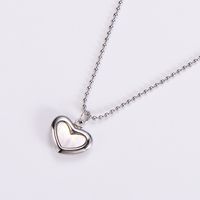 Stainless Steel 18K Gold Plated Plating Inlay Heart Shell sku image 1