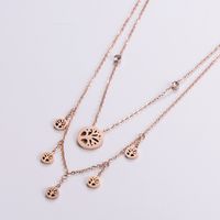 Women's Fashion Tree Stainless Steel Pendant Necklace Polishing Plating Stainless Steel Necklaces sku image 2