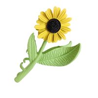 Summer Tulip New Sunflower Shaped Clip Hair Accessories Female main image 4