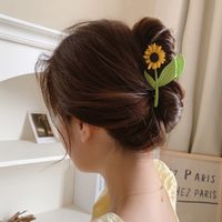 Summer Tulip New Sunflower Shaped Clip Hair Accessories Female main image 3