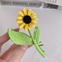 Summer Tulip New Sunflower Shaped Clip Hair Accessories Female sku image 6