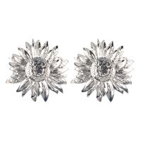 Women's Retro Exaggerated Fashion Flowers Alloy Earrings Plating No Inlaid Drop Earrings sku image 2