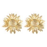 Women's Retro Exaggerated Fashion Flowers Alloy Earrings Plating No Inlaid Drop Earrings main image 3
