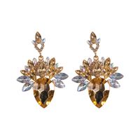 1 Pair Elegant Luxurious Shiny Geometric Artificial Crystal Alloy Women's Drop Earrings sku image 6