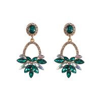 Women's Retro Bohemian Geometric Flowers Alloy Earrings Diamond Artificial Rhinestones Drop Earrings sku image 3