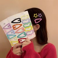 Korean Style Xuan Ya Candy Color Triangle Peach Barrettes Female Online Influencer Girl Versatile Bang Clip Cute Side Clip main image 1
