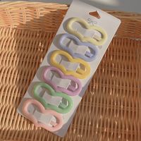 Korean Style Xuan Ya Candy Color Triangle Peach Barrettes Female Online Influencer Girl Versatile Bang Clip Cute Side Clip sku image 1