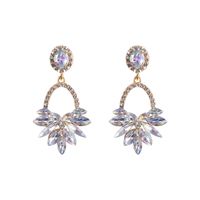 Women's Retro Bohemian Geometric Flowers Alloy Earrings Diamond Artificial Rhinestones Drop Earrings sku image 5