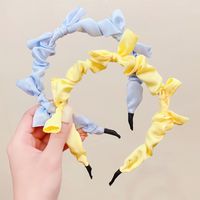 Fashion Simple Fabric Knotted Bow Women's Solid Color Hairpin Hair Accessories Headband main image 1