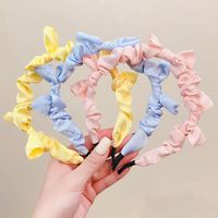 Fashion Simple Fabric Knotted Bow Women's Solid Color Hairpin Hair Accessories Headband main image 4