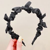 Fashion Simple Fabric Knotted Bow Women's Solid Color Hairpin Hair Accessories Headband sku image 3