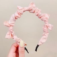 Fashion Simple Fabric Knotted Bow Women's Solid Color Hairpin Hair Accessories Headband sku image 4
