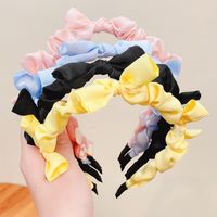 Fashion Simple Fabric Knotted Bow Women's Solid Color Hairpin Hair Accessories Headband main image 3