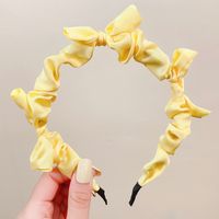 Fashion Simple Fabric Knotted Bow Women's Solid Color Hairpin Hair Accessories Headband sku image 1