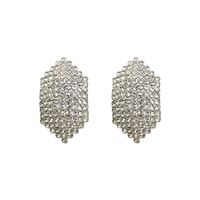 Women's Fashion Tassel Gradient Color Alloy Earrings Diamond Artificial Rhinestones Drop Earrings sku image 3