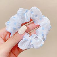 Summer Simple Flower Plaid Dot Hair Rope Hair Ring Hair Accessories sku image 2