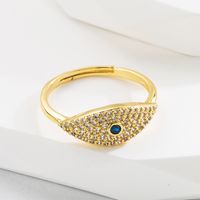 Retro Fashion Copper Plating Color Rhinestone Inlaid Ring main image 1