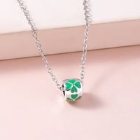 Simple Style Alloy Four-leaf Clover Necklace Daily Electroplating Alloy main image 4