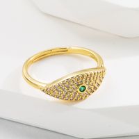 Retro Fashion Copper Plating Color Rhinestone Inlaid Ring sku image 1