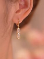 Elegant Alloy Geometric Pattern Earrings Dating Electroplating Drop Earrings As Shown In The Picture main image 4