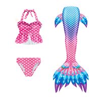 Children's Mermaid Tail Clothing Swimsuit Bikini Three-piece Suit main image 1