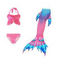 Children's Mermaid Tail Clothing Swimsuit Bikini Three-piece Suit main image 3
