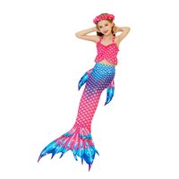 Children's Mermaid Tail Clothing Swimsuit Bikini Three-piece Suit main image 4