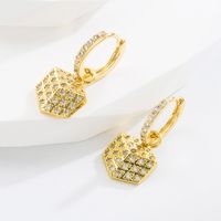 Personalized Geometric Figure Rhinestone Inland Inlaid Earrings main image 2