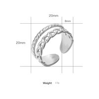 Stainless Steel Fashion Plating Geometric No Inlaid Ring sku image 2