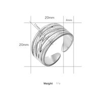 Stainless Steel Fashion Plating Geometric No Inlaid Ring sku image 3