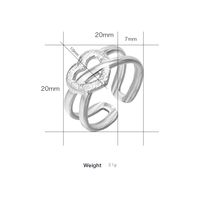 Stainless Steel Fashion Plating Geometric No Inlaid Ring sku image 4