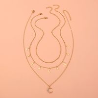 Fashion Star Moon Alloy Copper Necklace Plating No Inlaid Copper Necklaces main image 2