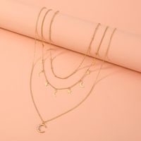 Fashion Star Moon Alloy Copper Necklace Plating No Inlaid Copper Necklaces main image 6