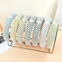 Women's Simple Style Geometric Cloth Hair Accessories Beaded Inlaid Gemstone Artificial Gemstones Pearl Hair Band main image 10