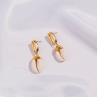 Style Baroque Coquille Alliage Placage Incruster Coquille Boucles D'oreilles main image 9