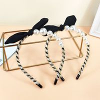 Women's Sweet Bow Knot Beaded Hair Accessories Beaded Inlaid Pearls Pearl Hair Band main image 1