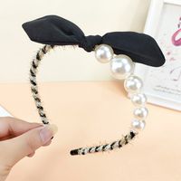 Women's Sweet Bow Knot Beaded Hair Accessories Beaded Inlaid Pearls Pearl Hair Band main image 5