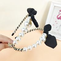 Women's Sweet Bow Knot Beaded Hair Accessories Beaded Inlaid Pearls Pearl Hair Band main image 6