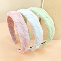 Women's Simple Style Solid Color Cloth Hair Accessories Hair Band main image 2