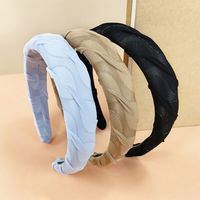 Women's Simple Style Solid Color Cloth Hair Accessories Hair Band main image 3