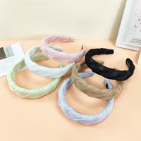 Women's Simple Style Solid Color Cloth Hair Accessories Hair Band main image 4