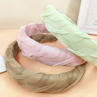 Women's Simple Style Solid Color Cloth Hair Accessories Hair Band main image 5