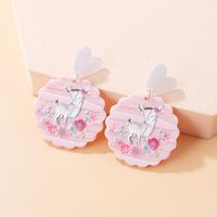 Women's Cute Fashion Animal Plant Arylic Earrings Drop Earrings sku image 6