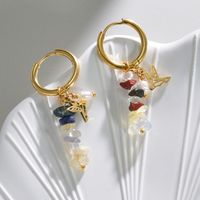 Fashion Flower Butterfly 304 Stainless Steel No Inlaid 14K Gold Plated Earrings main image 4