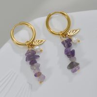 Fashion Flower Butterfly 304 Stainless Steel No Inlaid 14K Gold Plated Earrings sku image 2